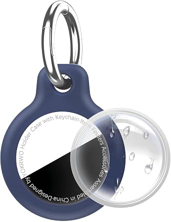 Case for AirTags 2nd Gen 2026 & 1st, Waterproof TPU, Blue | 1-Pack, Anti-Scratch Keychain, All Metal Key Chain Clip, Protective Design