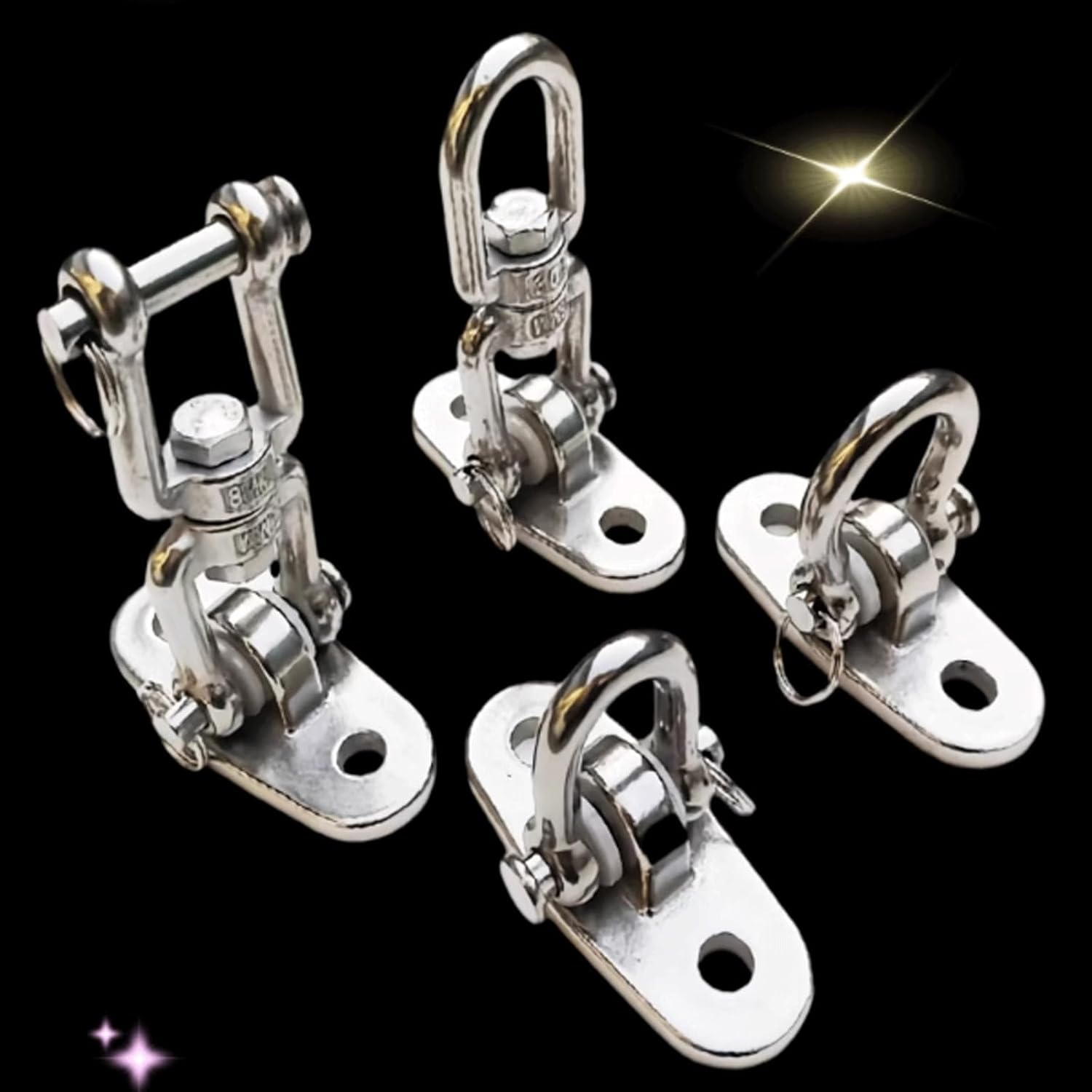 Swing Hook Strong Load-Bearing Ceiling Hook 1 Set Hammock Chair Hook Rotatable Hammock Chair Sandbag Swing Hook Kit