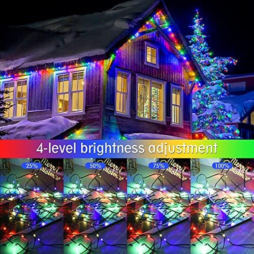 Christmas Tree Outdoor Fairy Lights - 25M 200LED Plug in Mains Powered String Light Multi-Coloured Waterproof Remote for Outside Indoor Xmas Decorations