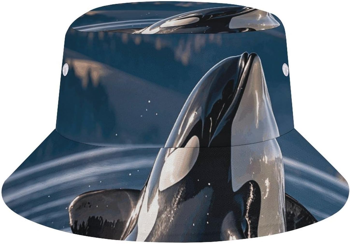 Orca Killer Whale Bucket Hat Packable Sun Hats Travel Summer Beach Fisherman Cap for Women Men Teens