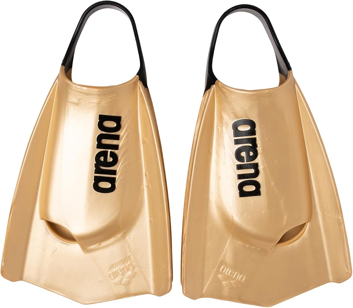 Arena Aletas de Entrenamiento de Natación Powerfin Pro II Unisex para Adultos Hombres y Mujeres Aletas de Hoja Corta de Silicona Personalizadas Izquierda-Derecha, Tallas 4.5-13.5