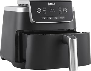 Ninja Air Fryer PRO 4.7L, Single Drawer, 4-in-1, Air Fry, Roast, Reheat, Dehydrate, Cooks 1-2 Portions, Digital, Cook From…
