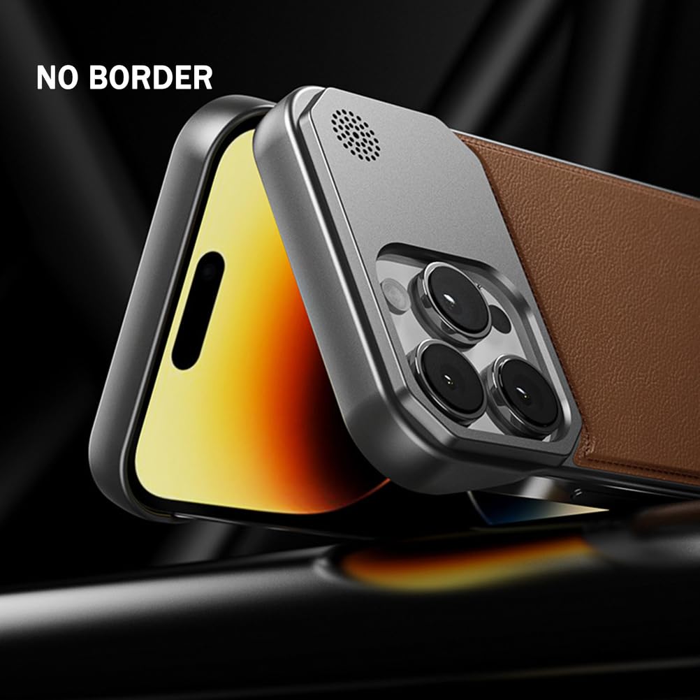 Braun,16, Handyhülle Für iPhone 16 Pro Max/16 Pro/16 Plus/16, Magnetisches Lederhülle Ultradünnes Rahmenlos Aromatherapie Stossfest Hülle
