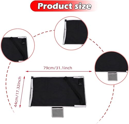 Miniatura 6 de Cama de avión Airplane Travel Seat Expander Cómodo Ligero Plegable Portátil Reposapiés Cama de viaje para, Negro