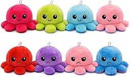 USTASS Kawaii Set of 4, Multi-Colour, Reversible, 10 cm, Double-Sided, Cheerful and Gromone with Clip