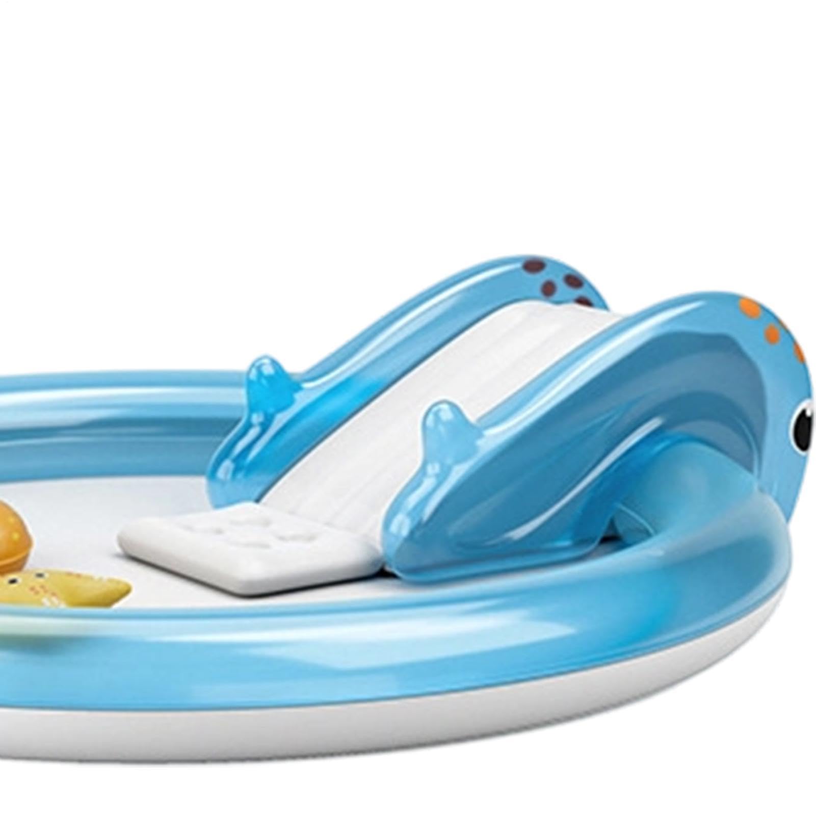 Planschbecken mit Rutsche Aufblasbares Wasserspielzeug mit Sprinkler und | Garten-Planschbecken für Kinder für Jungs und Mädchen Vorschule Urlaub Party Camping Park