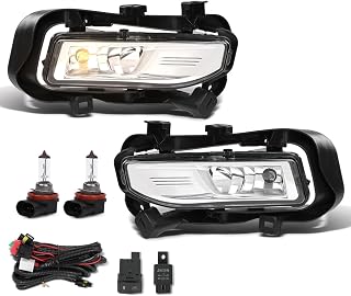 PIT66 Front Bumper Fog Lights Lamps Left & Right Side Compatible with Nissan Kicks 2017 2018 2019 261508995A, 261558995A, 269105RB0A, 622565RB0A, 622575RB0A Clear Lens Black Housing