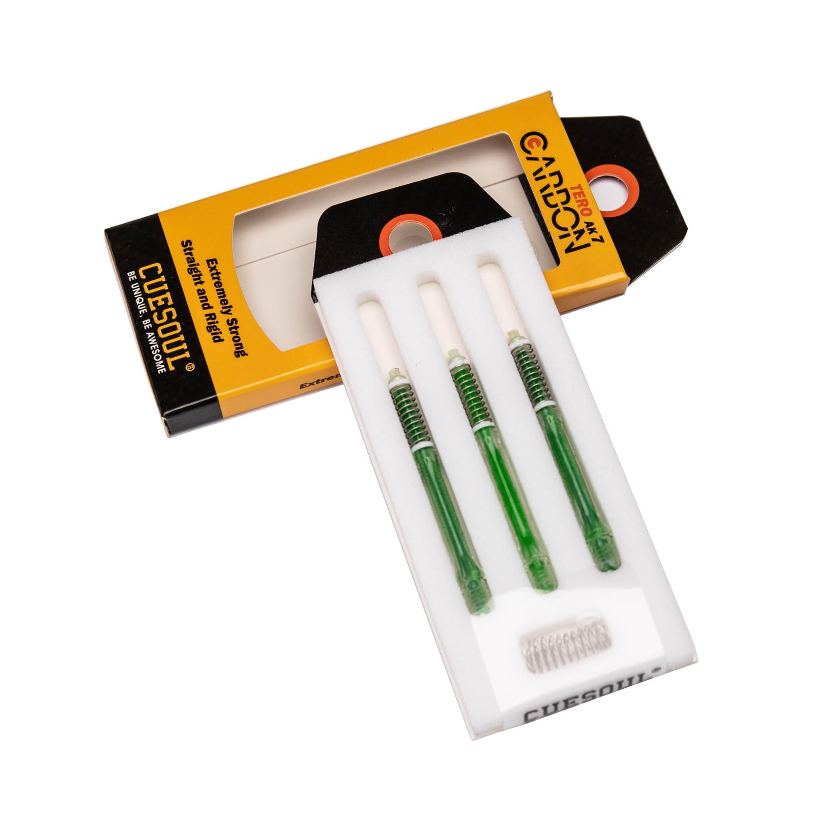 CUESOUL TERO AK7 Carbon Dart Shafts/Stem,Slim,Built-in Spring Telescopic,Set of 3 pcs