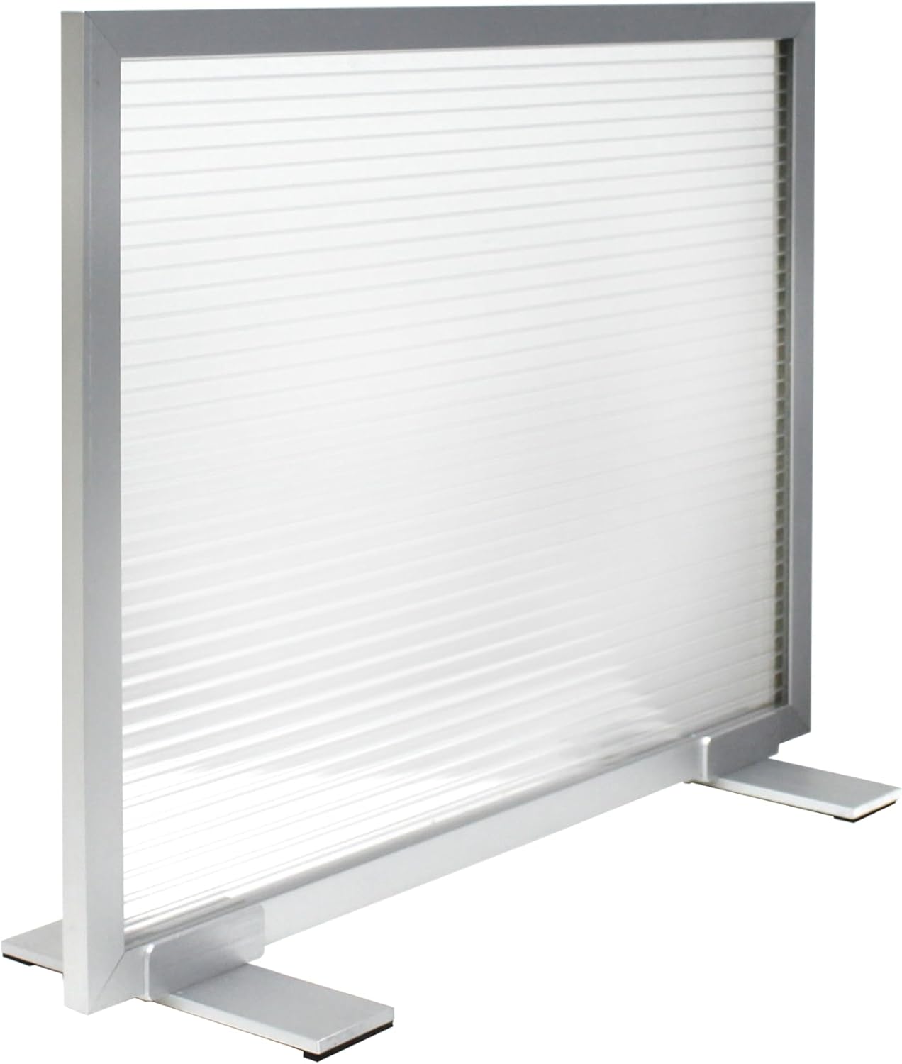 OBEX Polycarbonate Free Standing, Desktop Divider, Home Office Accessories, Portable Privacy Screen, 18" x 42", White