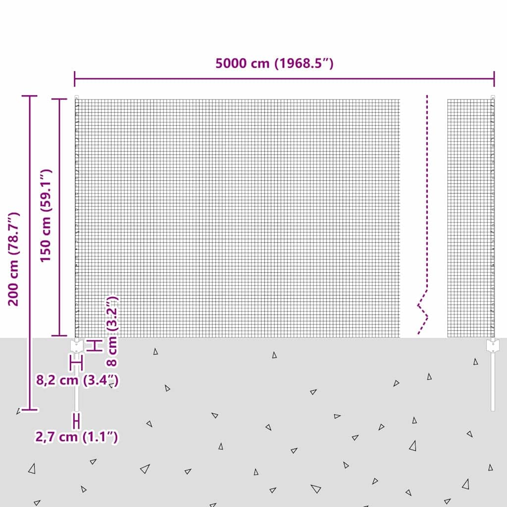 vidaXL Valla con Poste Plateado, Valla Moderna de Jardín y Terraza, Panel Resistente, Pantalla de Privacidad, Sistema Versátil