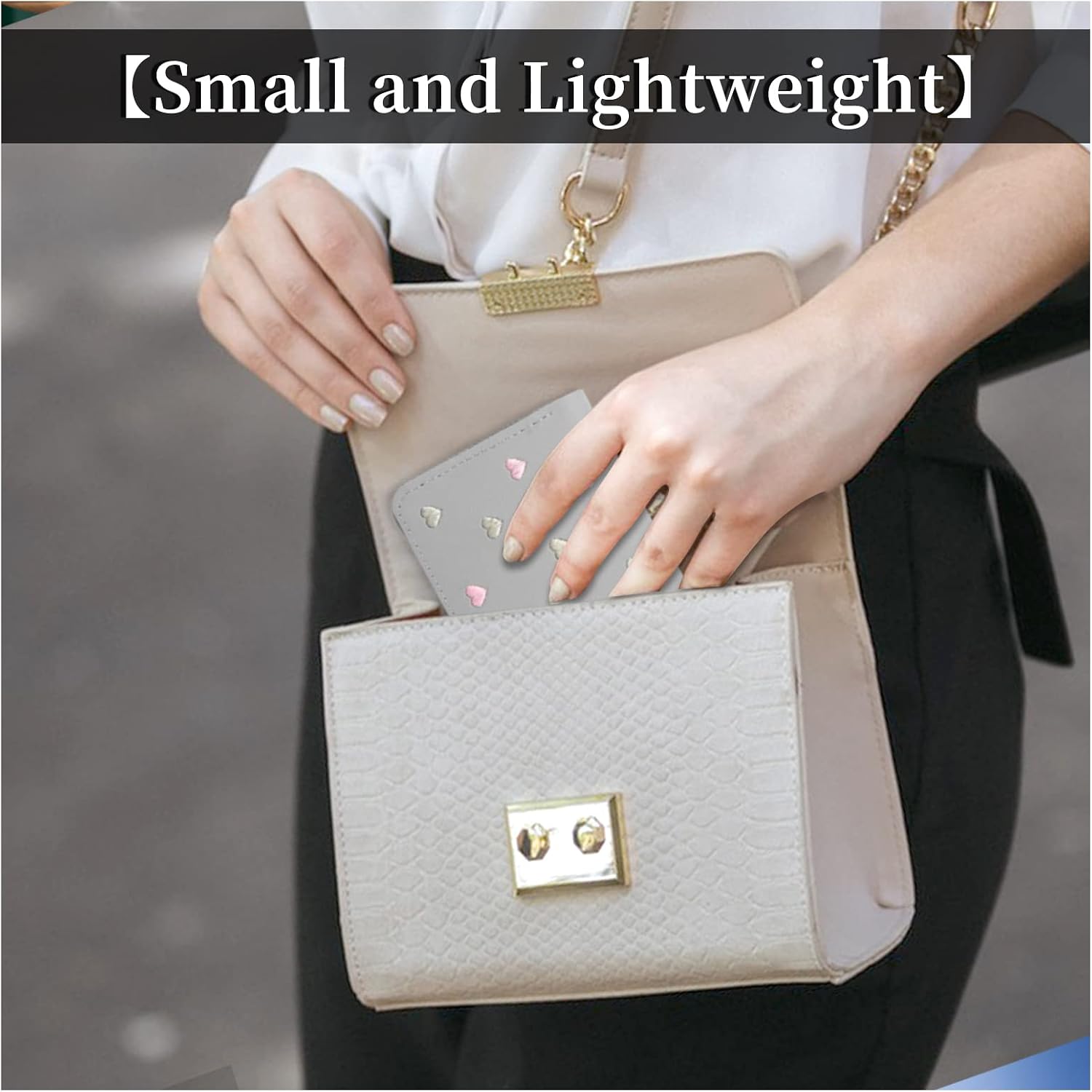 Womens Wallet with Zipper, PU Leather Women's Wallet with Card Slots, Credit Card Holder Small Wallet with Heart-embroidery Cute Wallet with Star Tassels Pendant (light grey)