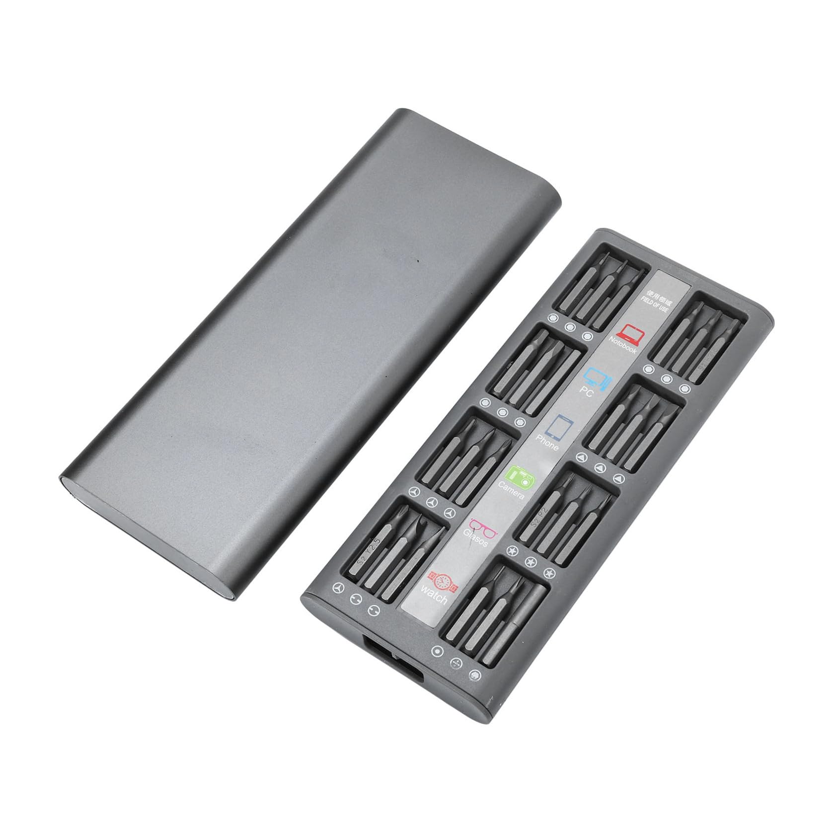 Set Cacciaviti di Precisione 48 in 1 Nero S2 Steel