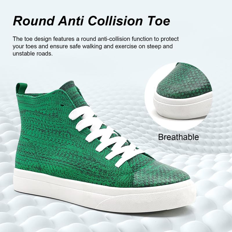 Women's Men’s Fashion Sneakers High Top Lace Up Shoes for Women Men Breathable Flying Woven Mesh Sneakers Casual Outdoor Sport Running Walking Shoes3