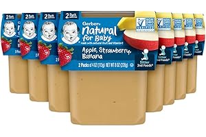 Gerber 2nd Foods Apple Strawberry Banana, 4 Ounce Tubs, 2 Count (Pack...