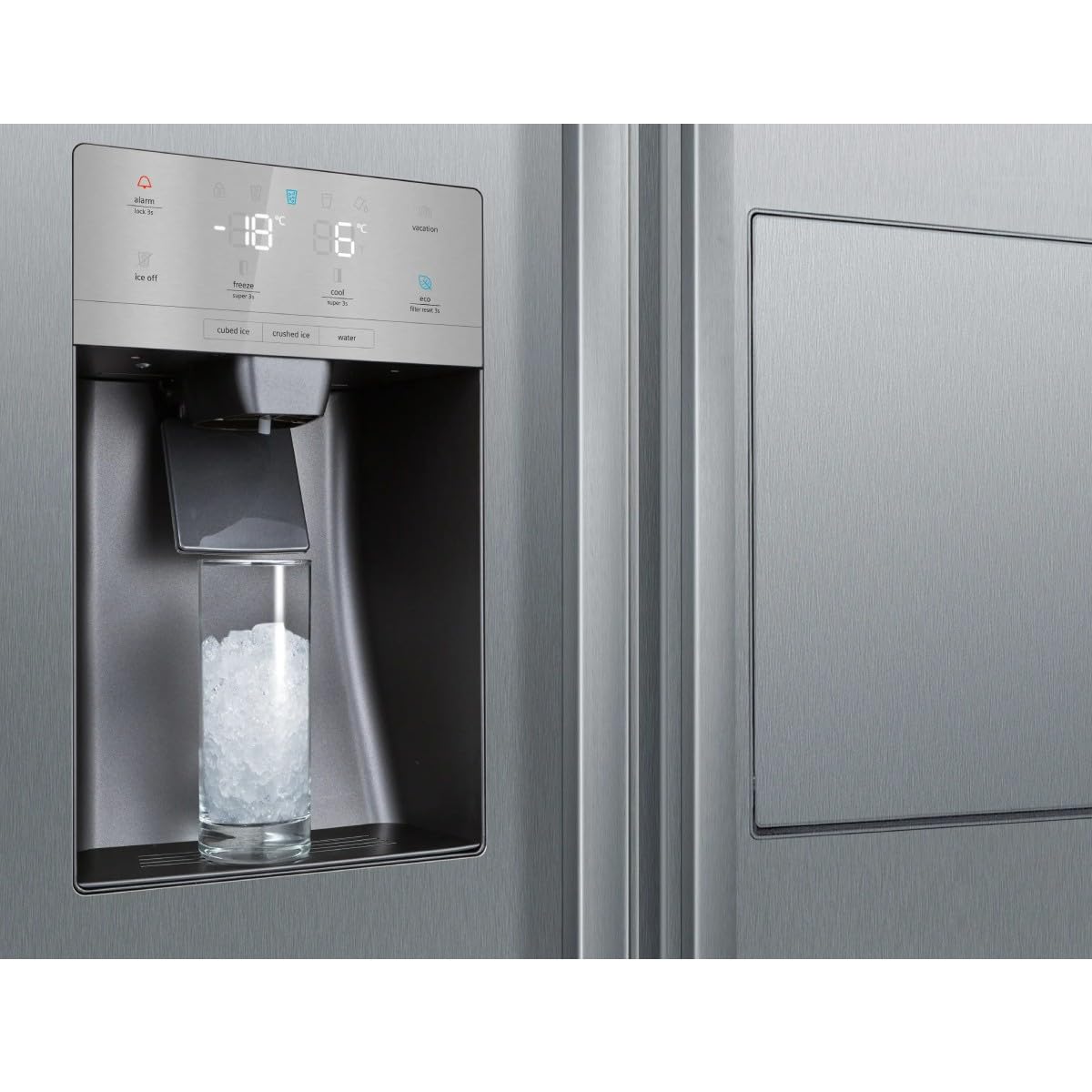 Siemens iQ500 - Comedero para frigorífico americano (531 L, acero inoxidable)