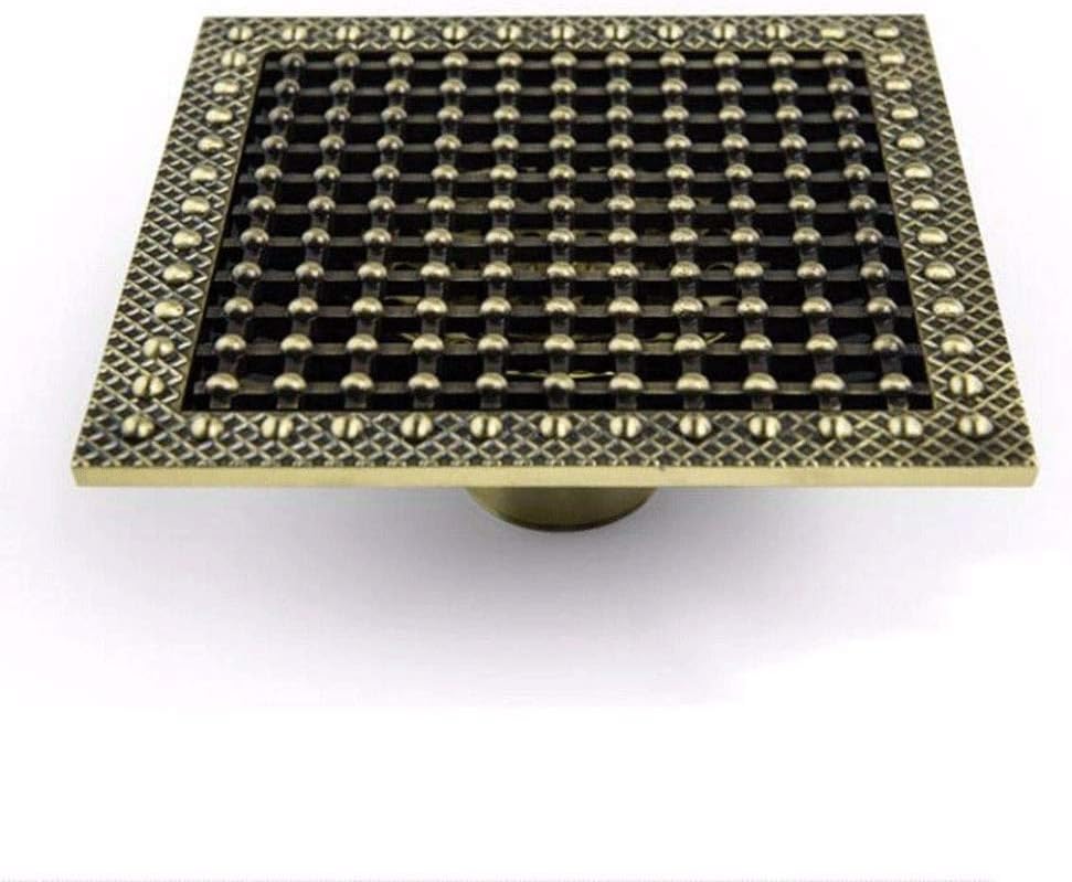 Floor Drain - Massage Floor Drain Shower Room Villa Floor Drain Bathtub Large Capacity Large Drainage Copper Color Deodorant Sewer Copper Antique