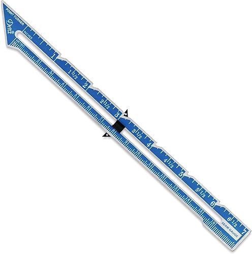 Dritz Medidor de costura 658 con girador de punta, 7 pulgadas