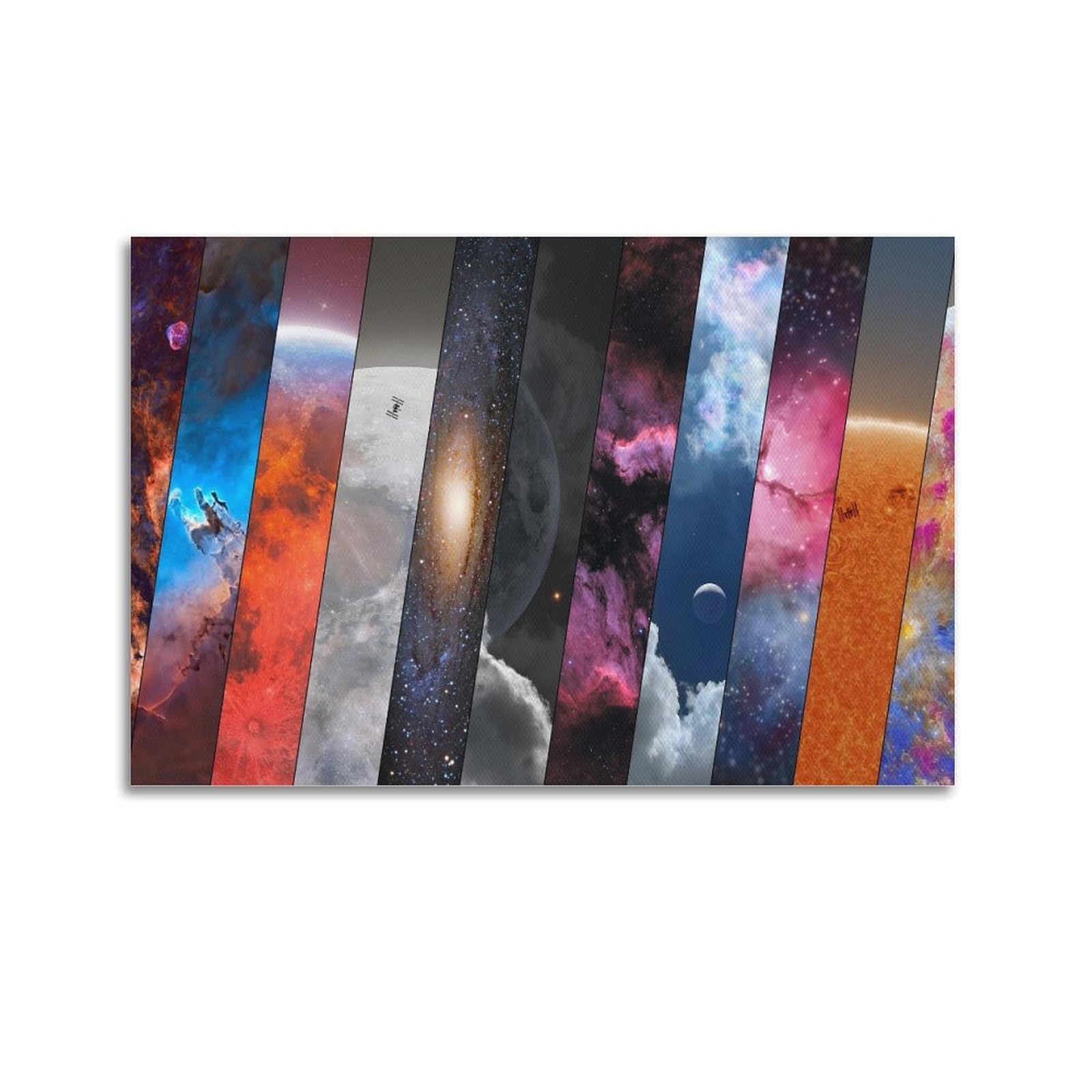 OKAHYS Astrophotography Crescent Nebula Planet Space Poster Decorative Painting Canvas Wall Artworks Picture 24x36inch(60x90cm)
