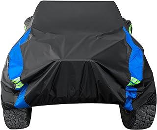 for Jeep Wrangler Cover Waterproof 4 Door, All Weather for Jeep Rain Cover for Automobiles, Outdoor Full Exterior for Jeep Covers Fits JK JL TJ YJ CJ