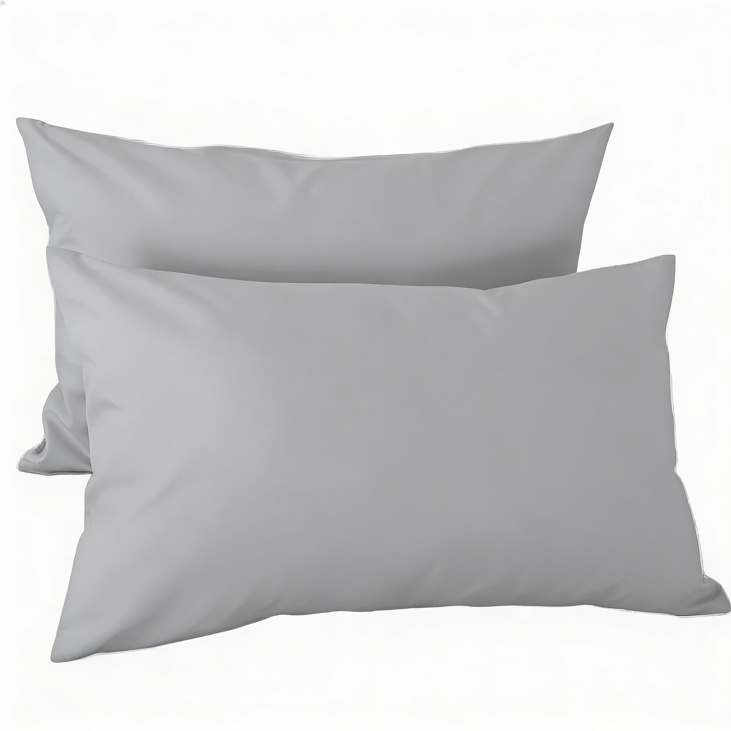 H HANSEL HOME Juego de 2 Fundas de Almohada con Cremallera – Protector de Almohada 100% Microfibra Transpirable y Suave – 70x45cm, Blanco — view 10