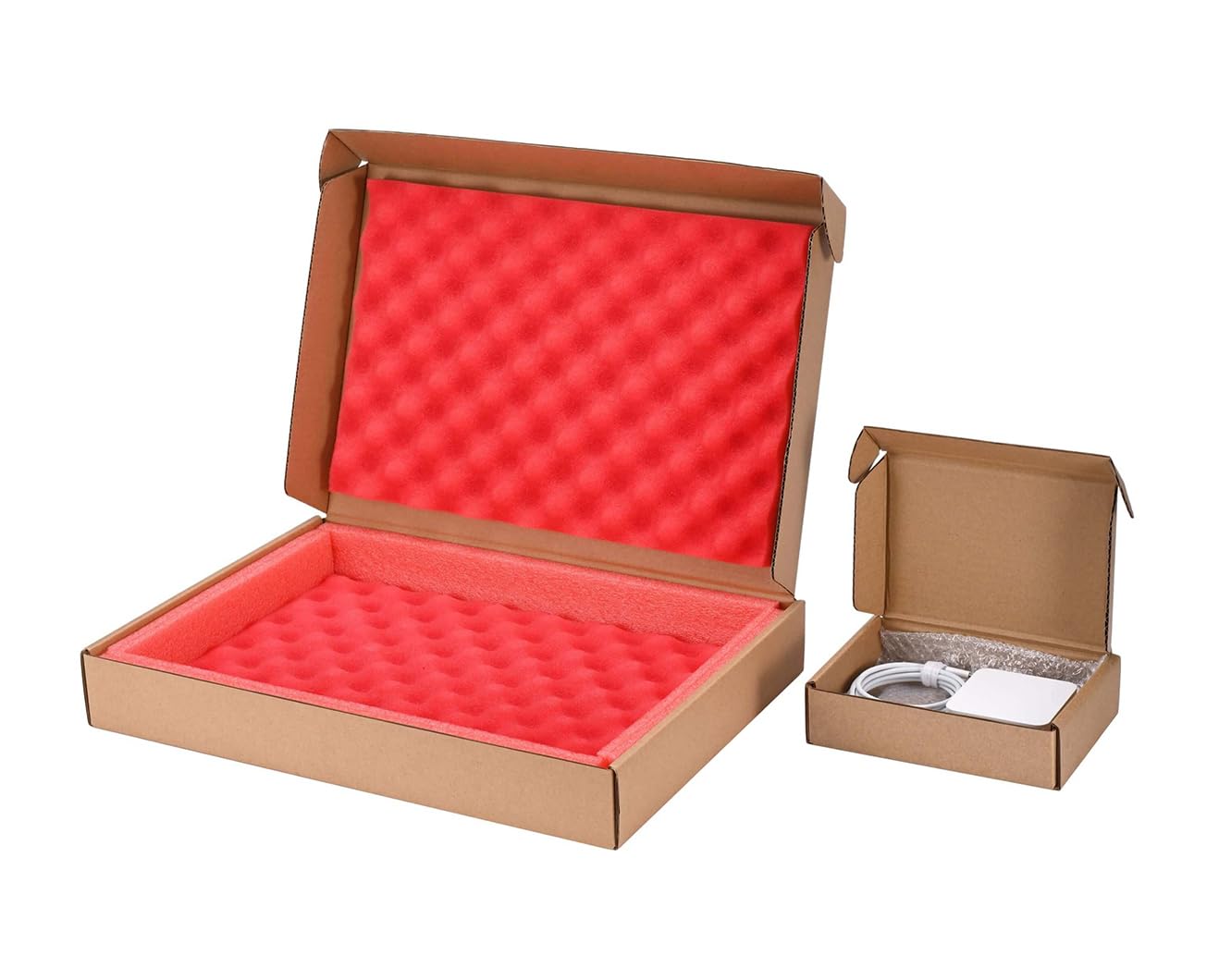 Caja de cartón para envío de laptop, ideal para devolución, reparación o envío, equipada con una caja más pequeña para cargador, se adapta a la mayoría de tamaños de pantalla