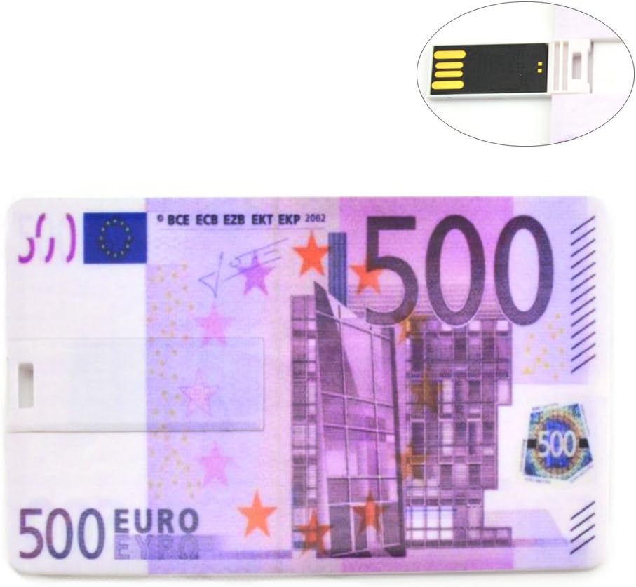 8GB 500-Euro Note Compact Credit Card Style USB 2.0 USB Flash Drive