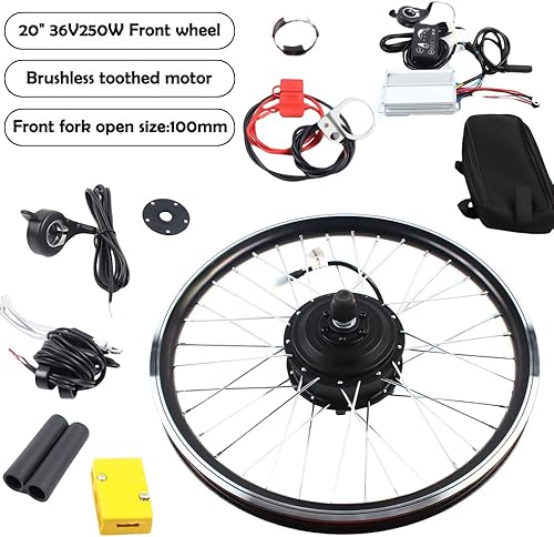Miniatura 3 de Kit de conversión de bicicleta eléctrica, motor de rueda delanteratrasera, sin escobillas y sin engranajes, kit de conversión de bicicleta eléctrica