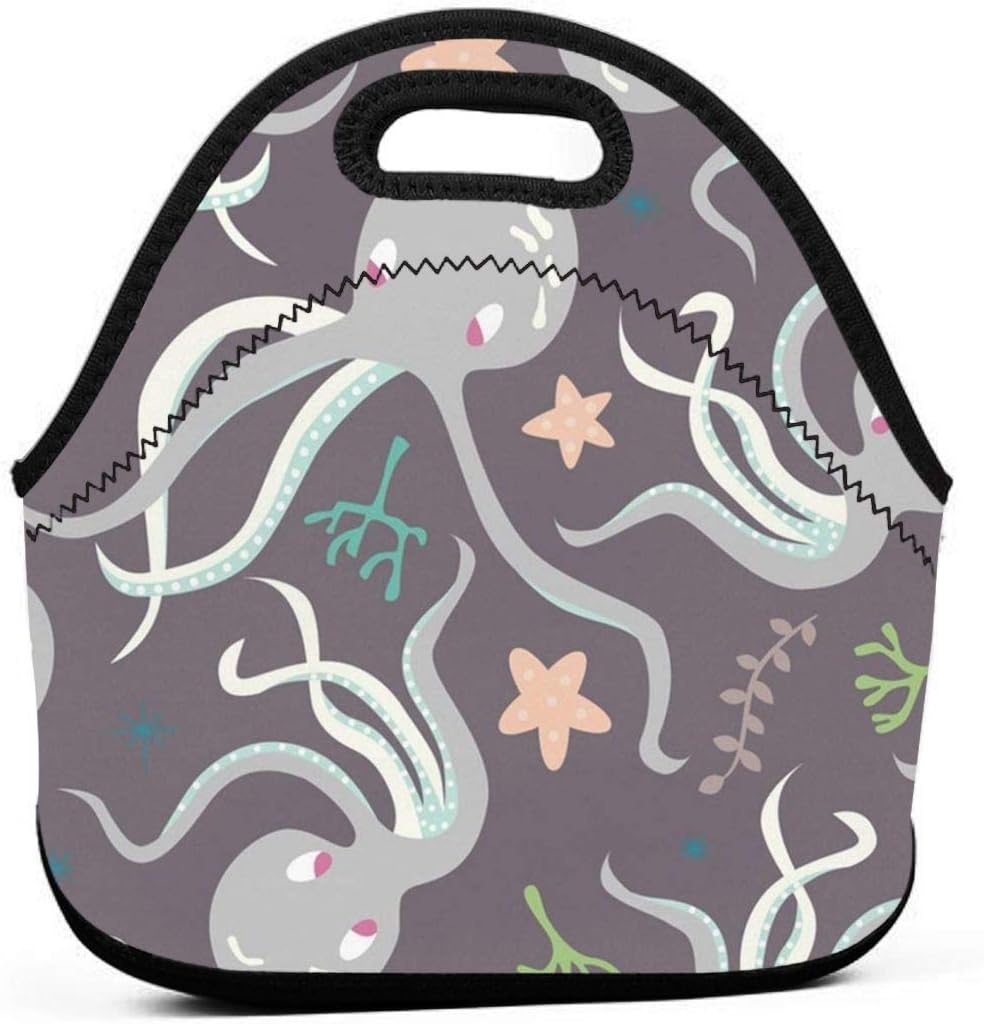 DJUQBWKP Underwater Ocean Portable Lunch Bags,Reusable
