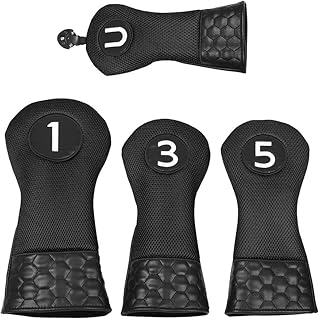 Funda para cabeza de palo de golf, 4 piezas, impermeable, de poliuretano, resistente al desgaste y no se daña fácilmente para mujeres y hombres golfistas
