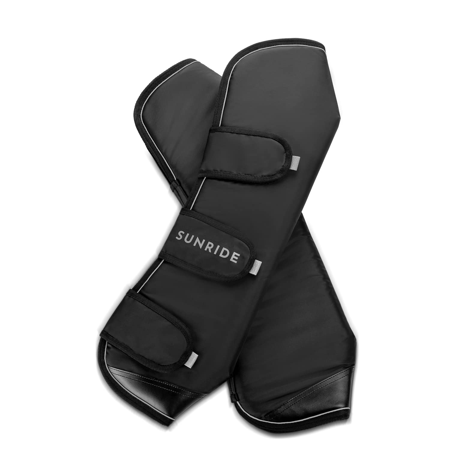 SUNRIDE Ghette da Trasporto per Cavalli (Set da 4) – con Strisce Riflettenti – Impermeabile e Traspirante – Protegge la Gamba del Cavallo in Modo ottimale da lesioni (Totale)