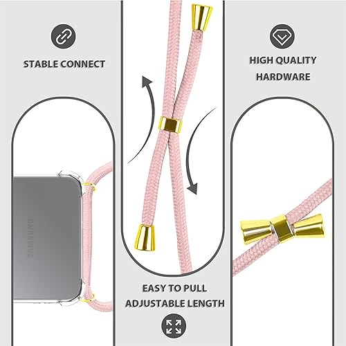 Miniatura 9 de YESPURE Funda para Samsung Galaxy S22 Ultra con correa ajustable para el cuello cruzada, funda de teléfono con cordón para Galaxy S22 Ultra, funda