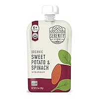 Vista 22 de Serenity Kids 6+ Meses de puré de verduras orgánicas USDA para bebés, sin frutas azucaradas ni azúcar añadida, sin alérgenos, bolsa de 3.5 onzas sin
