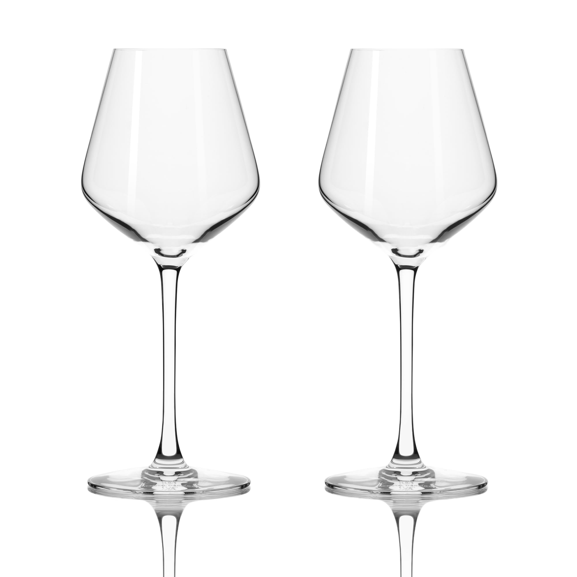 Cristal D'arques Ultime White Wine Glasses Set of 2 - Crystalline White Wine Glassware 380ml, Lightweight French Design, Signature Chime, Dishwasher Safe