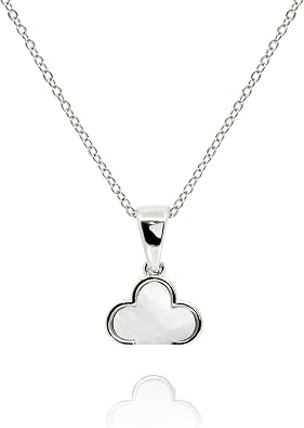 Four Leaf Clover Necklace for Women Dainty White Black Pink Blue Mint Green Crystal Lucky Clover Pendant 14K Gold Plated Jewelry Gifts [CVRN]