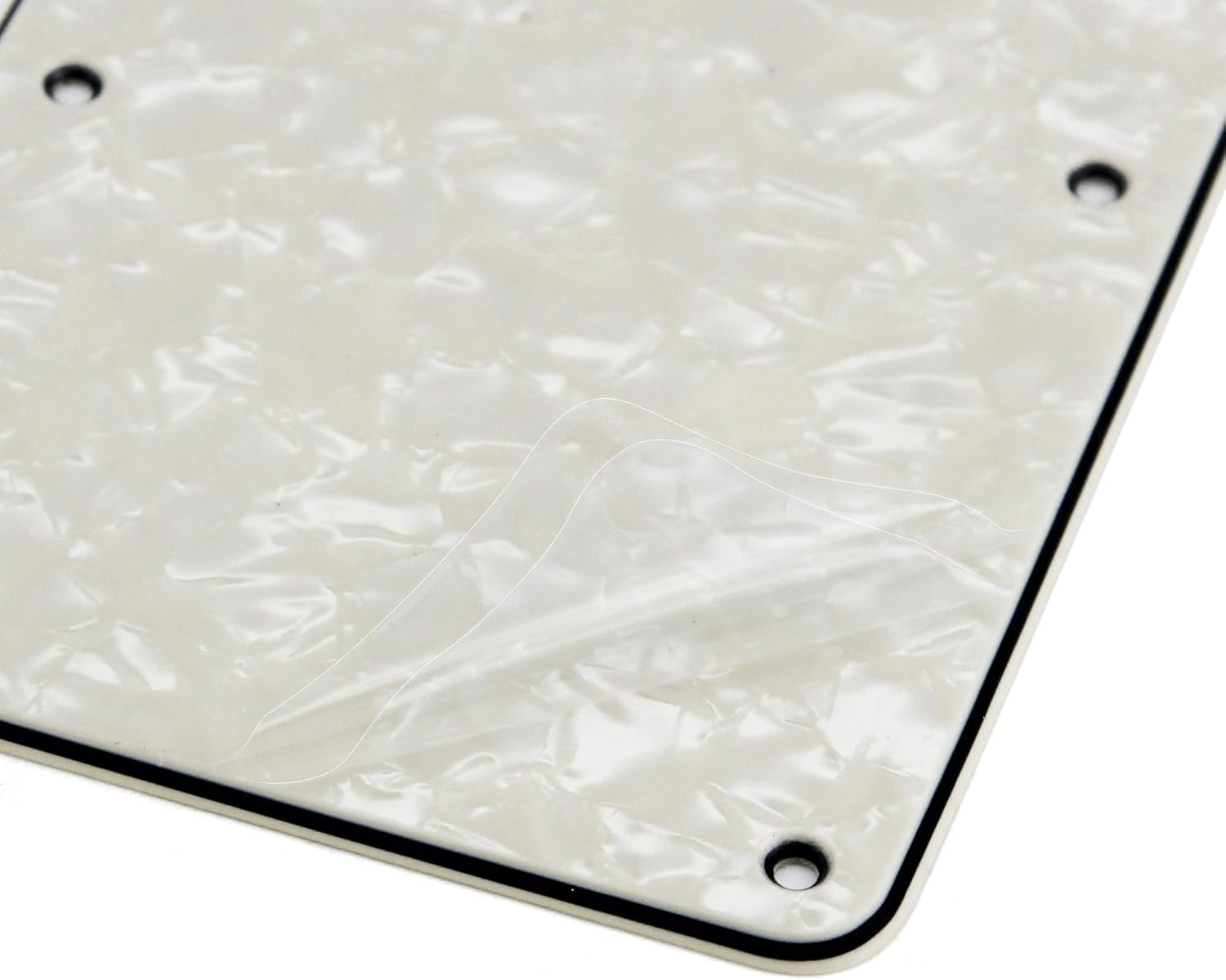 FLEOR SSS 11-Hole Electric Guitar Pickguard with Backplate and Pickguard Screws Set for ST Style Guitar Part,4Ply Aged Pearl thumbnail