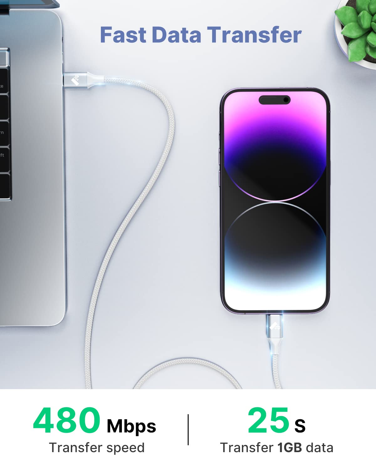 iPhone Charger Fast Charging [Apple MFi Certified] USB C to Lightning Cable 6FT USBC to Lightning Cable Nylon Braided Type C Cord for iPhone 14 13 12 11 Pro Max XR XS X 8 7 6 Plus SE, iPad - Image 3