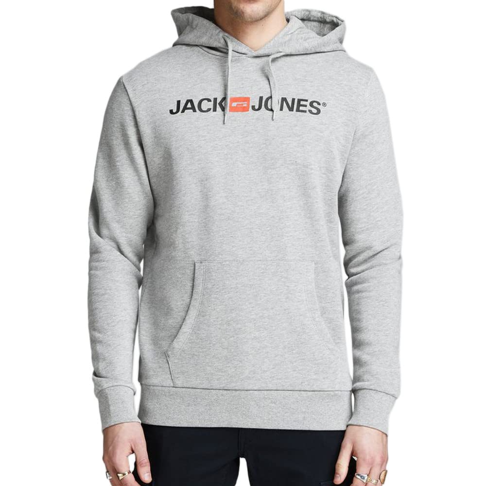 JACK & JONESHerren Hoodie Pullover mit Kapuze Sweatshirt Kapuzenpullover für Männer aus Baumwolle mit Logo/Auswahl an Designs und Farben