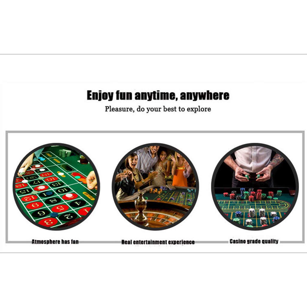 Roulette da Casinò 25,4 cm Set di Gioco con Tovaglia, Chips, Rastrllo, Palle d'Acciaio, Per KTV Party Game, Età 120 Mesi+