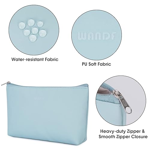 Miniatura 9 de WANDF Bolsa de cosméticos para mujer, bolsa de maquillaje, pequeña bolsa de maquillaje para bolso, resistente al agua, regalo para niñas