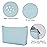 WANDF Cosmetic Bag for Women Makeup bag Organizer Mini Makeup Pouch for Purse Water Resistant Girls Gift(Light Blue)