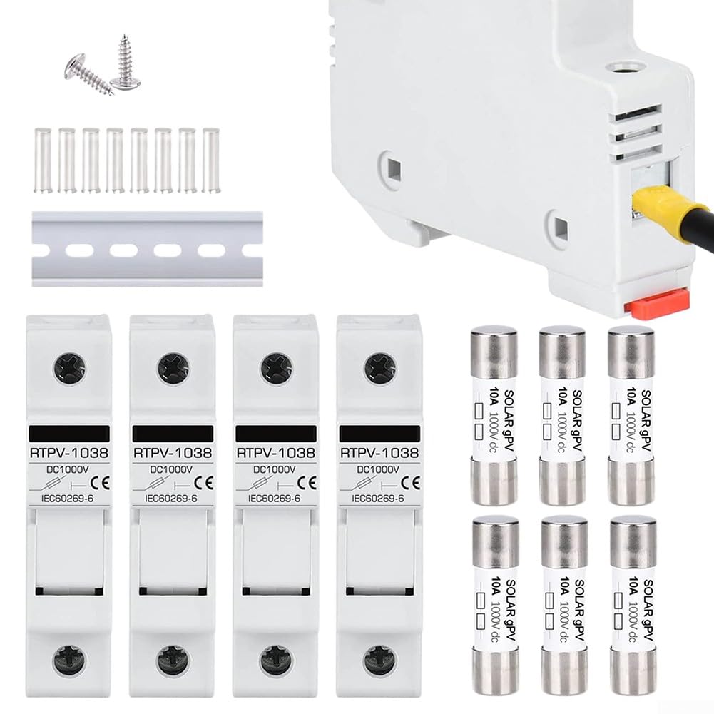 Portafusibile Fotovoltaico 1P - DC1000V, 10x38mm, Per Pannelli Solari E Inverter - Foto 2