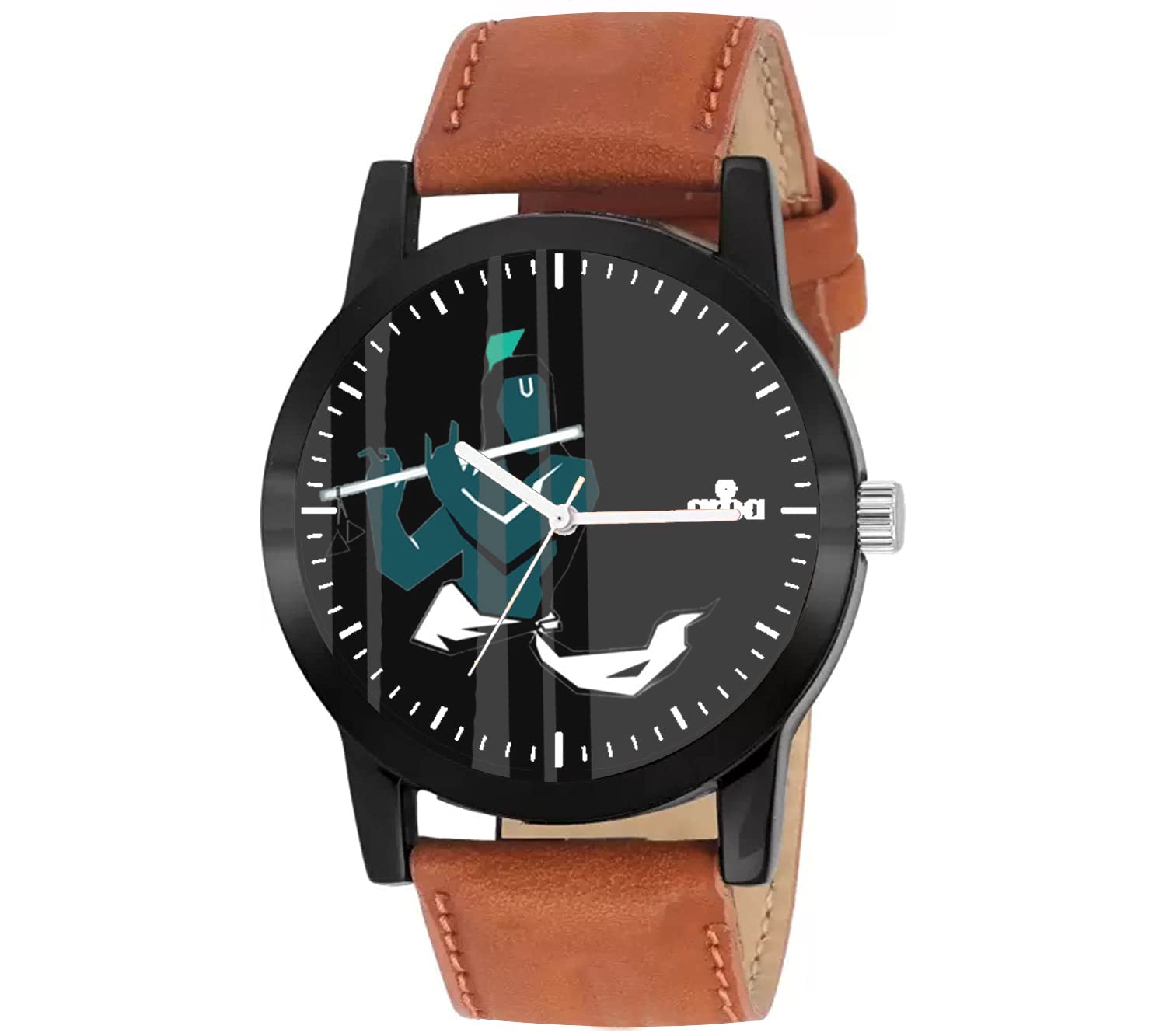 AROA Watch New Watch for Krishna Flute | Hindu God | Bhakti | Devotional Model : 434 Black Metal Type Analog Brown Strap Watch Black Dial for Men Stylish Watch for Boys (B0C3H9FNXN) Amazon Price History, Amazon Price Tracker
