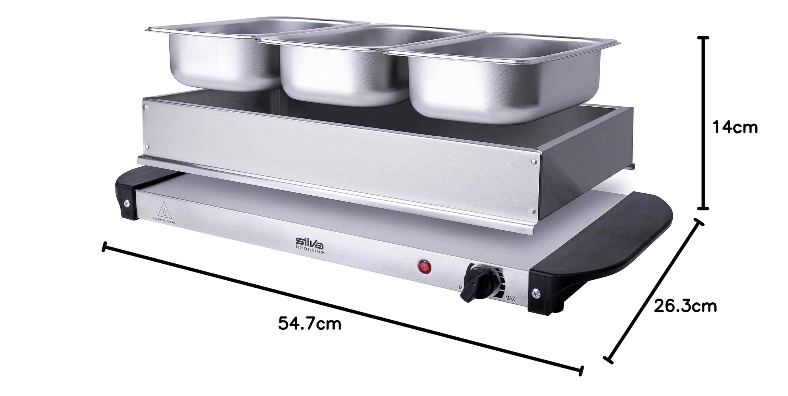 Stay Hot SH 3.1 Buffetwärmer & Warmhalteplate 2 en 1 200 W Idéal pour buffets, fêtes et familles