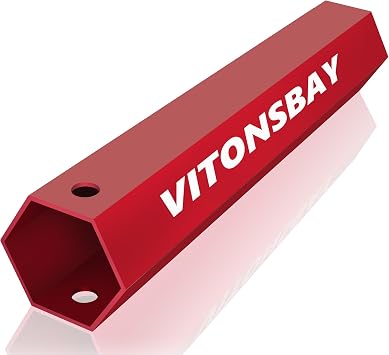 Aluminium Axle Nut Cover Reach Installation Tool,33mm Lug Nut Cover Removal Tool Socket for Semi Truck Trailer,Easy Install & Removal of Plastic Lug Nut Covers, Hex Shape - Red