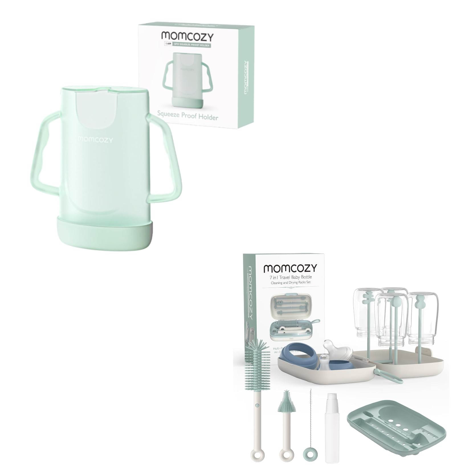 Amazon.com: Momcozy 7-in-1 Baby Bottle Brush Set + Squeeze Pouch