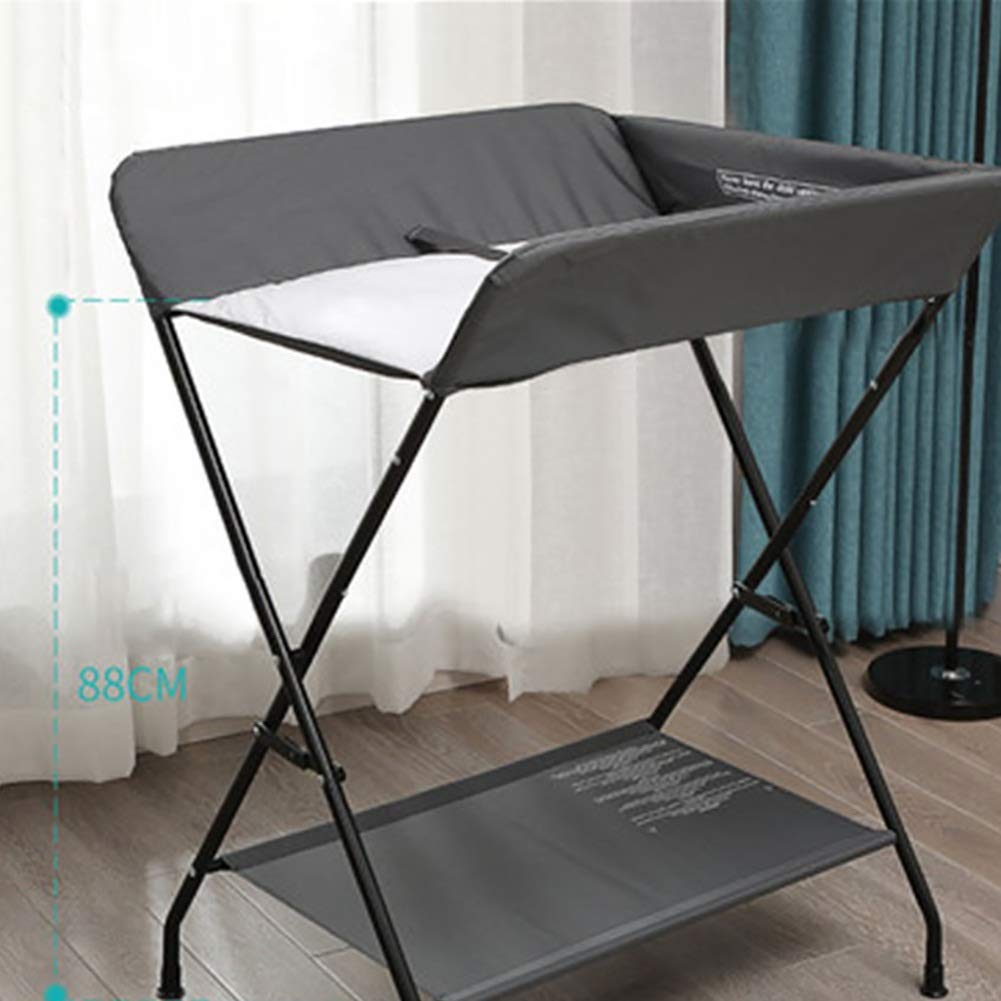 FAXIOAWA Comò per Neonati, fasciatoio per Neonati - Dispone di portasciugamani - Grigio - 75x65x88 cm
