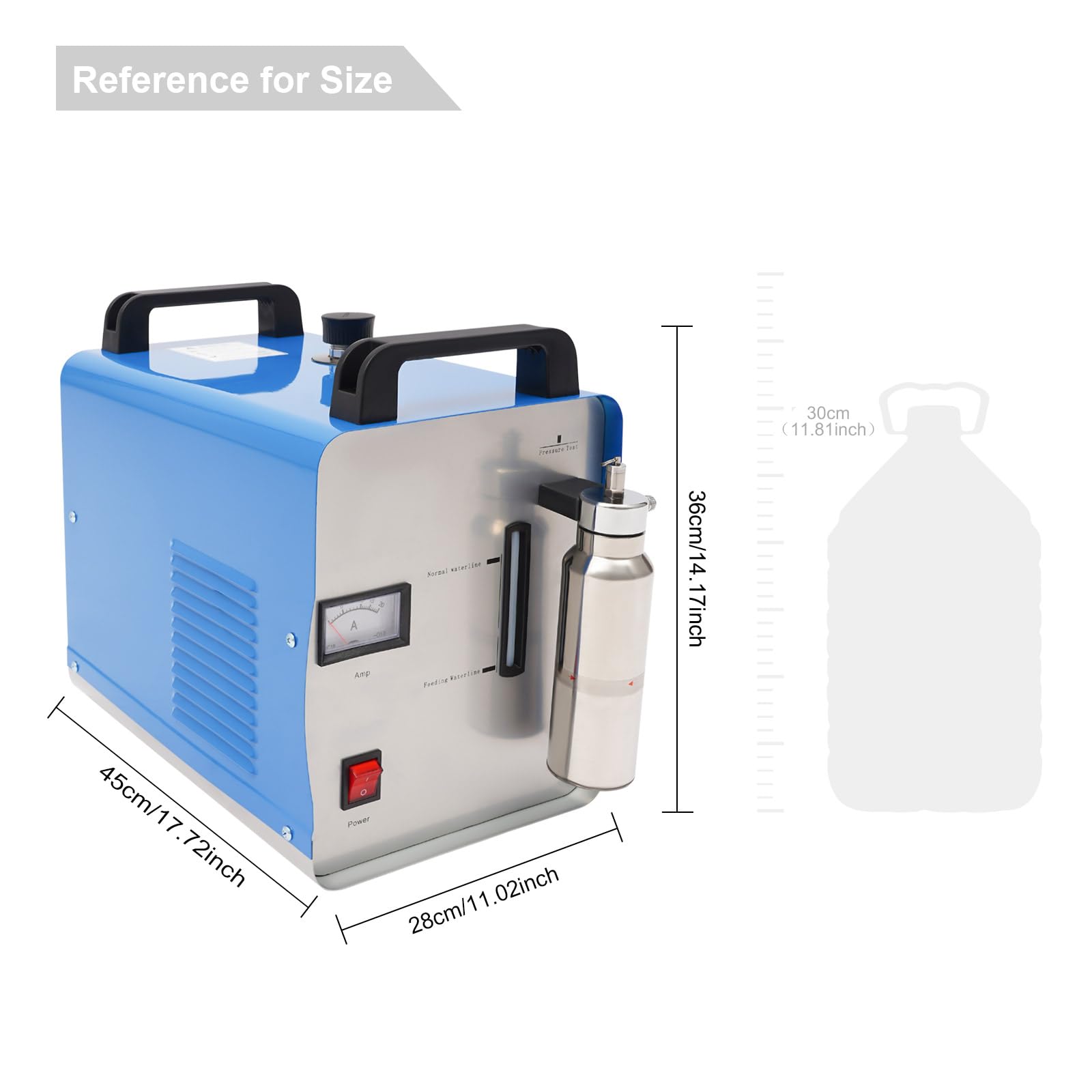 HHO Acryl Poliermaschine Flammenpolierer Wasserstoff Schweißgerät H160A | 75L/H Gasleistung, über 2800°C Flamme, für Plexiglas unter 5mm & Feinschweißen, mit Wasser betrieben, ohne Elektrolytpulver
