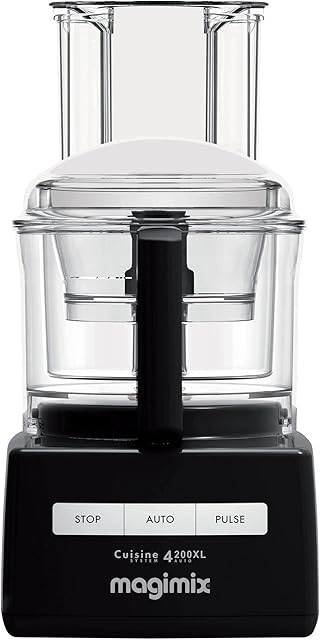 Magimix 4200XL Compact Food Processor & Blender | 3 ABS & BPA-Free Bowls | 3L Capacity | Quiet & Powerful Motor | Multifunctional 6 in 1 Solution | Black, 18473