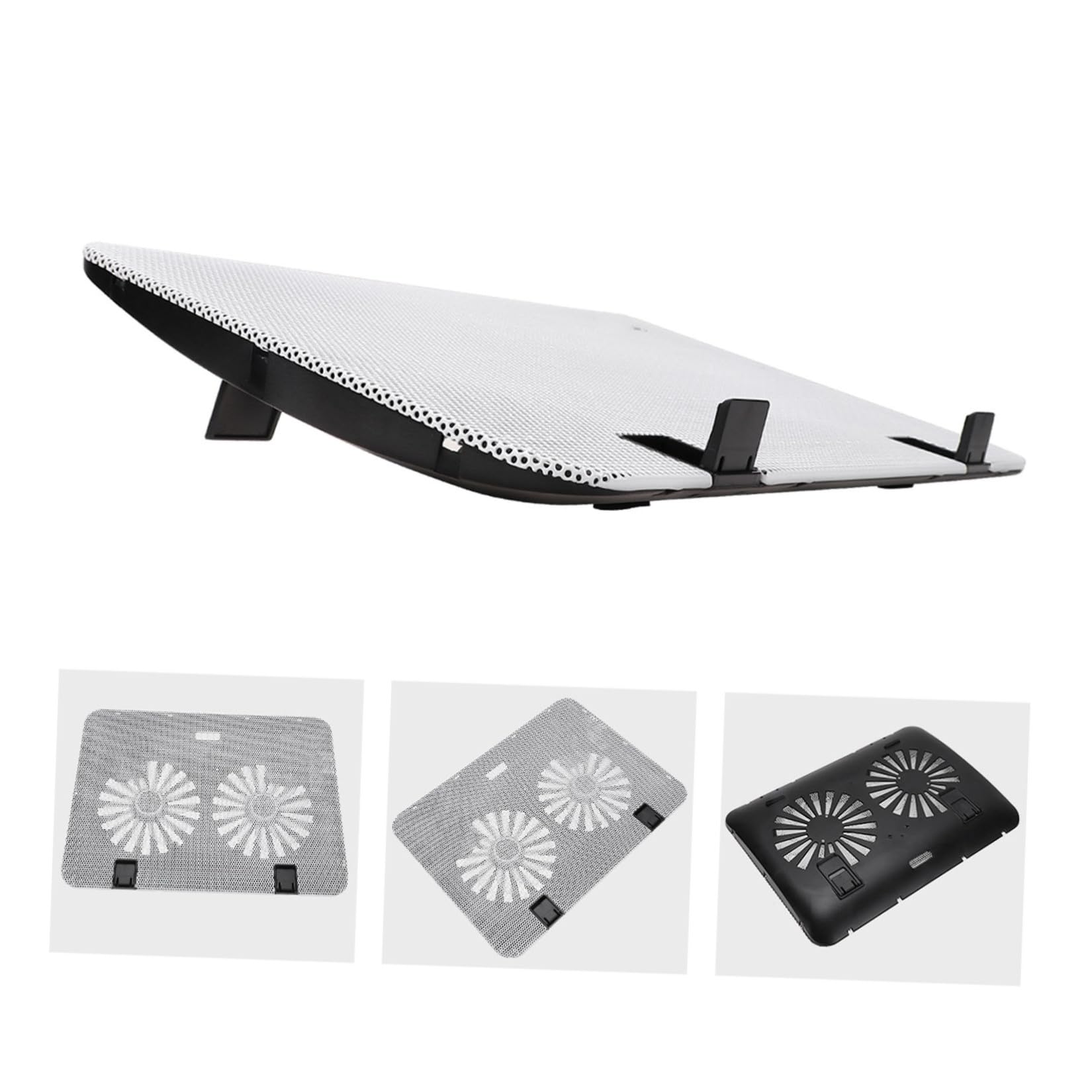 Supporto per Laptop 15, 6 Pollici Bianco Abs Ferro Atmosfera Estiva | Angolo Regolabile, Raffreddamento Notebook, Appoggio Portatile