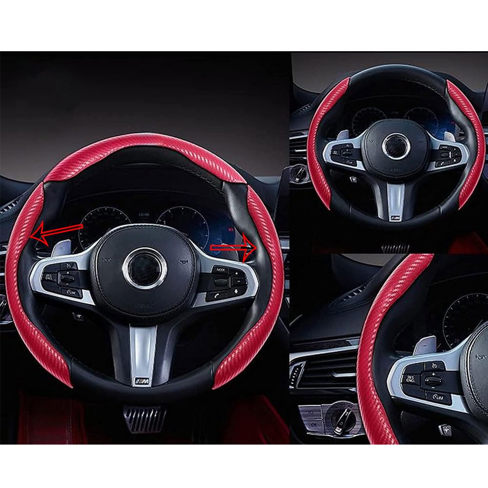 Coprivolante Antiscivolo 2 Pezzi Per Auto - Booster Trim In ABS+Silicone Per Jeep Patriot/Compass (Diametro 38cm)